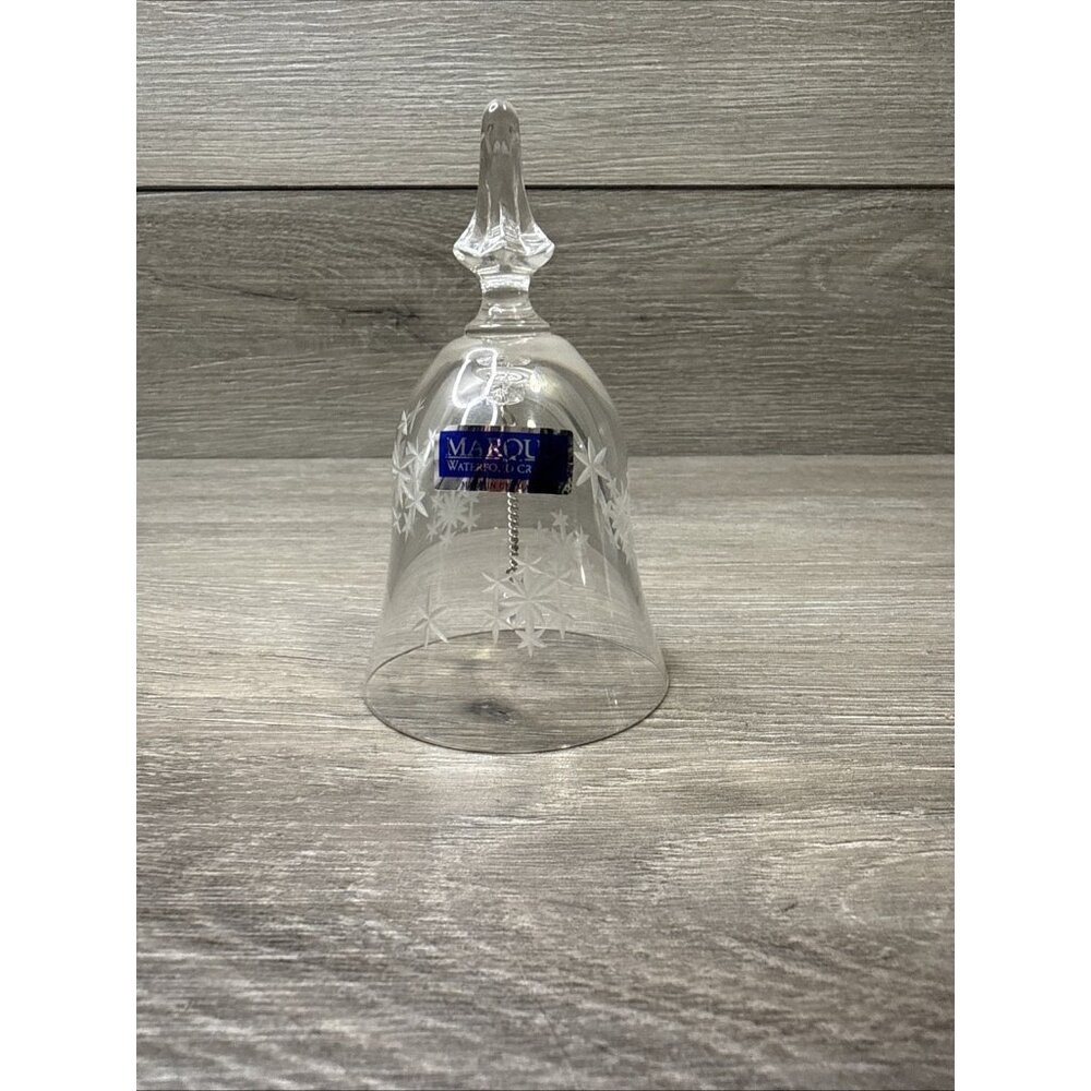 Marquis Waterford 4.5" Crystal Bell With Etched In Snowflakes G2